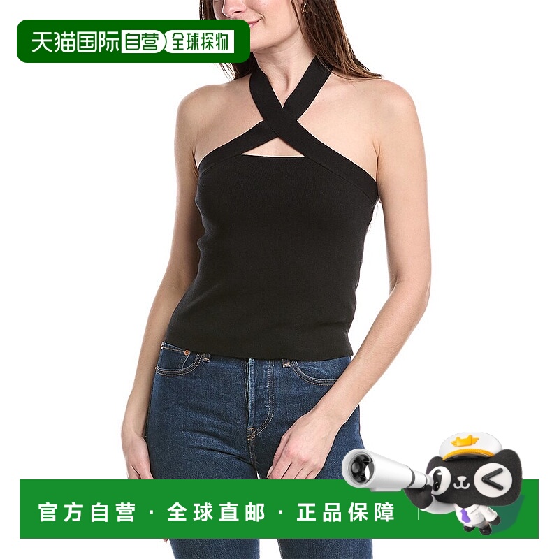自营525 america525美国Halter切割坦克-黑色 美国奥莱直发