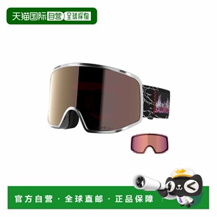 自营欧洲直邮Salomon Sentry银色聚碳酸酯防雾滑雪镜男女通用