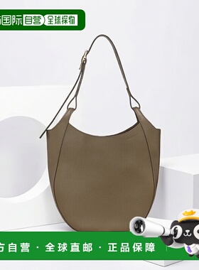 自营1h可退 欧洲直邮LONGCHAMP珑骧 女士灰绿色L Le Foulonne 单