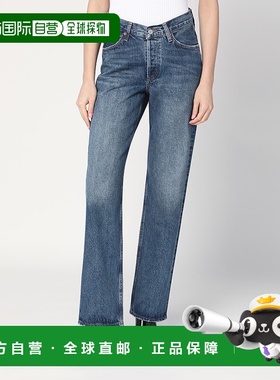 1h可退 香港直邮AGOLDE 女士 蓝色褪色设计质感牛仔裤(blended re