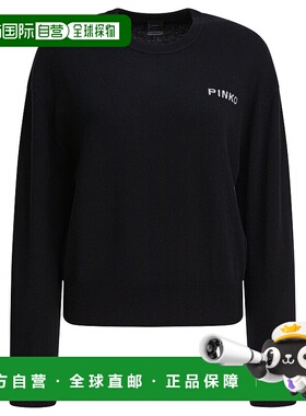 香港直邮PINKO 女士针织毛衣 105561A2SIZZ2 AW2025 黑色 长袖毛