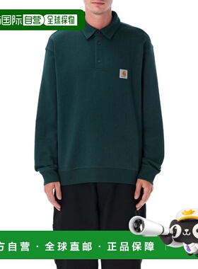 1h可退 香港直邮潮奢 CARHARTT WIP 男士 Polo 黑色棉质运动衫 I0