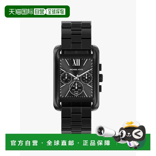 自营michael kors大Monroe黑色手表-黑色 美国奥莱直发