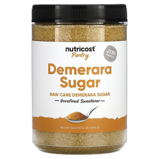 香港直邮Nutricost,Pantry，德梅拉拉糖，未精制甜味剂，64.8 盎1