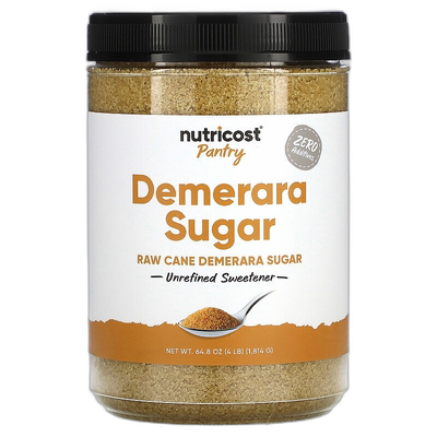 香港直邮Nutricost,Pantry，德梅拉拉糖，未精制甜味剂，64.8 盎1