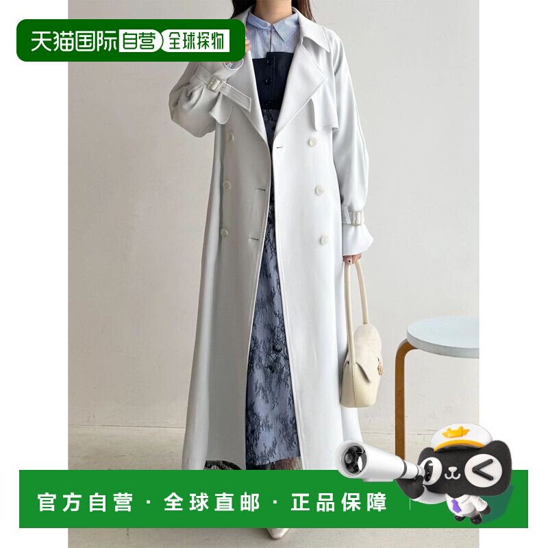 日本直邮MERCURYDUO 女装 宽松廓形 落肩袖长款风衣 柔软梭织面料