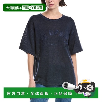 自营THE UPSIDE Knitted Sammi Linen Shirt - navy 美国奥莱直发
