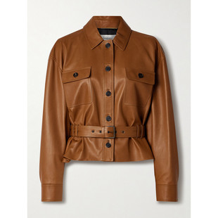 Saint Laurent 圣罗兰 女士 Saharienne 短款皮夹克 815251Y5OA2