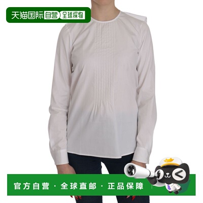 自营Dsquared2 Crew Neck Long Sleeve Cotton Women's Blouse -