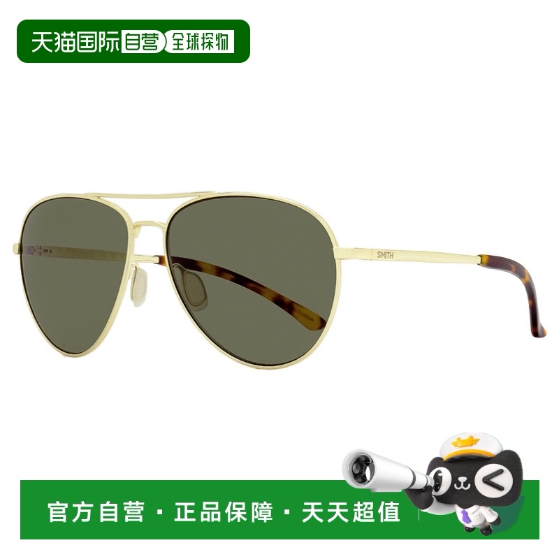 自营 Smith 中性飞行员太阳镜 Layback J5GIR 金色/哈瓦那色 60