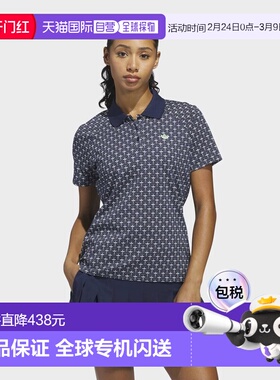 1h可退 日本直邮adidas 女士 全幅三叶草logo Polo衫 NEE52