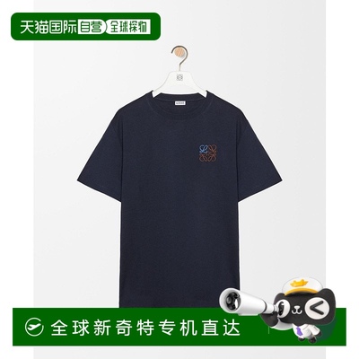1h可退 欧洲直邮LOEWE/罗意威 男士海军蓝棉短袖T恤新款
