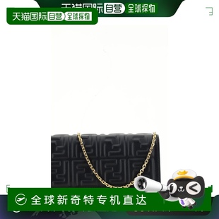 ?Baguette? 香港直邮FENDI 黑色 女士钱包 walle 8M0498AAJDF0KUR