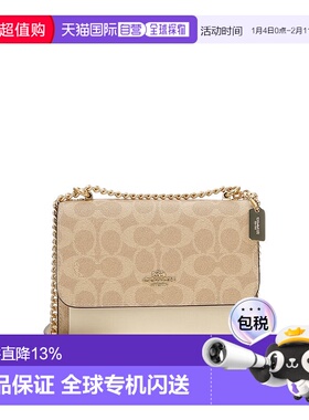 香港直邮COACH 奥莱款迷你女士PVC配皮单肩斜挎包CW206IMXDM