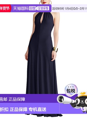 自营 Halston Oriana礼服-蓝色 美国奥莱直发连衣裙长裙