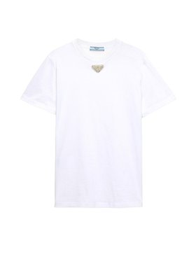 PRADA 女士T恤 35838R16DVS162F0009 AW2024 白色