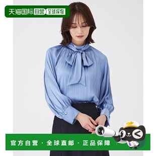 防皱缎面褶皱衬衫 1h可退 女装 WORK 娃娃领系带设 日本直邮TRANS