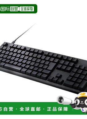 【日本直邮】ELECOM 机械键盘 Leggero 有线全尺寸 黑色 TK-MC50U