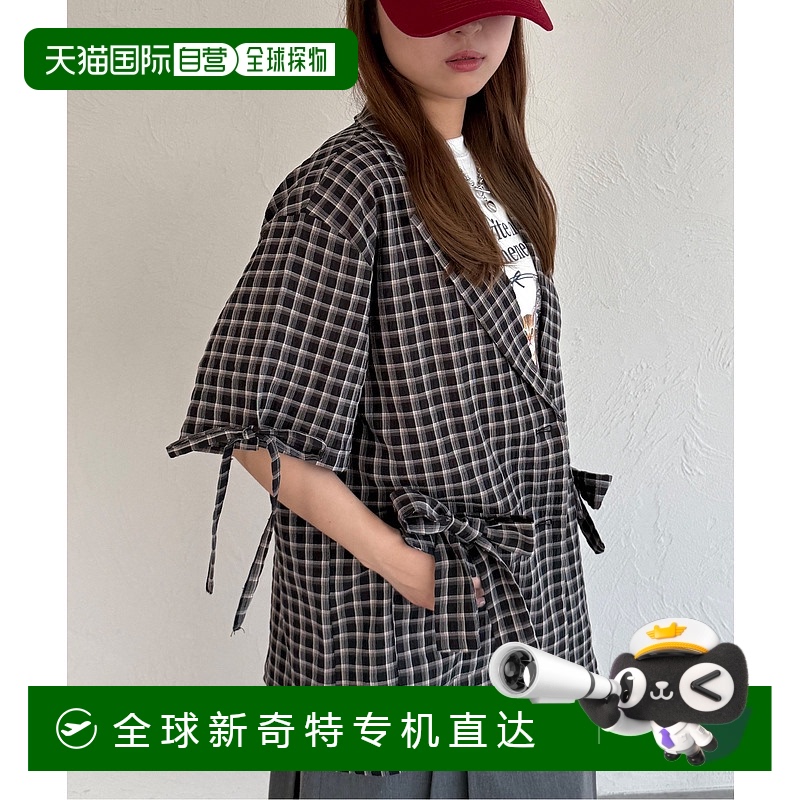 1h可退 日本直邮kutir女士夏季宽松西装外套 双丝带装饰 通气舒适