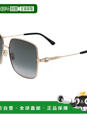 自营Jimmy Choo女士58毫米灰色太阳镜-黑金 美国奥莱直发