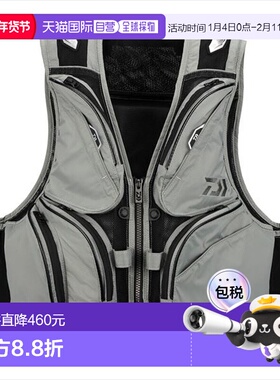 日本直邮Daiwa 救生衣 DV-3025F 漂浮短款钓鱼背心 灰色 XL新款