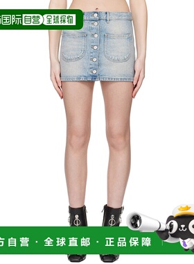 1h可退 香港直邮潮奢 Courreges 女士 蓝色 Multiflex 牛仔短裙 1