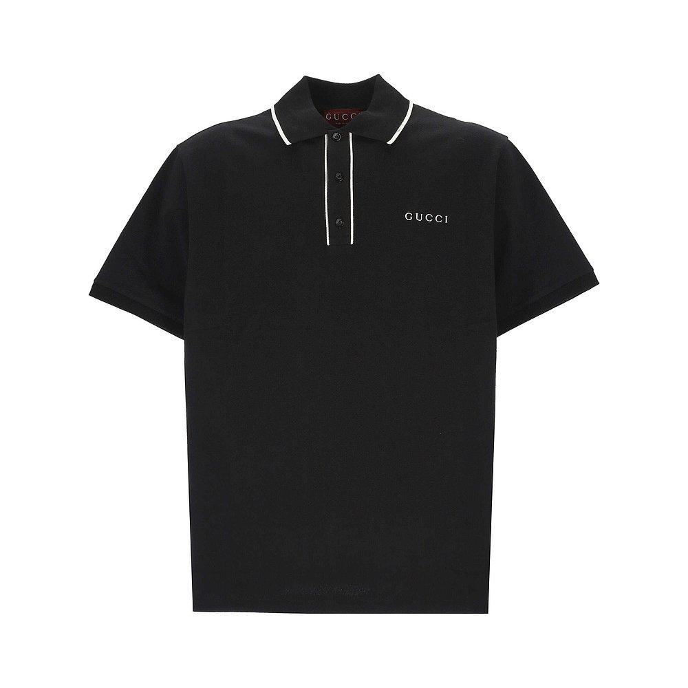GUCCI 男士POLO衫 806250XJHHO1043 AW2025 黑色