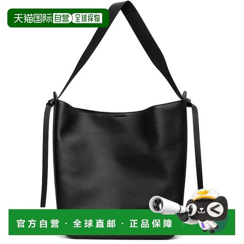 1h可退 香港直邮潮奢 Jil Sander 吉尔 桑达 女士 黑色结饰托特包
