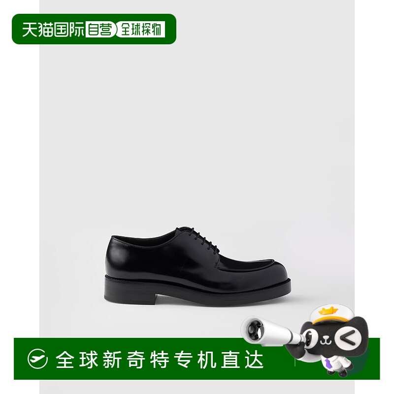1h可退 香港直邮潮奢 Prada 普拉达 男士 绒毛皮质绑带鞋 2EA1660