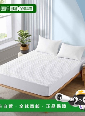 自营 puredownPURE DOWN 防水四叶草绗缝替代床垫保护套 - 白色