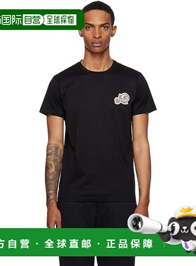 1h可退 香港直邮潮奢 Moncler 盟可睐 男士 黑色 Double Logo Pat