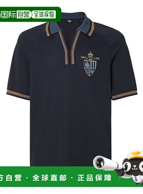 香港直邮FENDI 男士POLO衫 FAF741AU8LF1H3O SS2025 黑色 短袖 Po