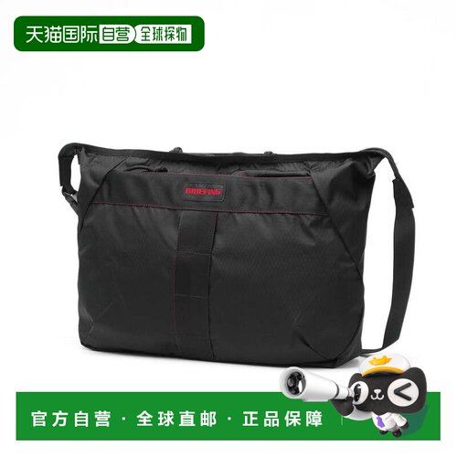 日本直邮BRIEFING 斜挎包 轻量可折叠 A4 6.6L 黑色单肩包手提包
