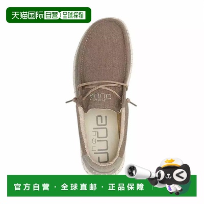 自营 hey dudeMen's Wally Shoes In Chambray Sepia Brown - cha
