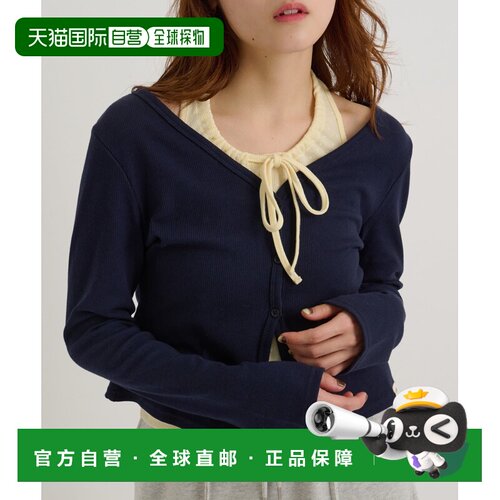 日本直邮W closet 女士 2件套吊带背心+V领开衫套装 WCZ1061406A0