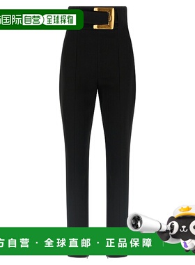 香港直邮BALMAIN 女士休闲裤 GF1PL024JL050PA AW2025 黑色 带腰