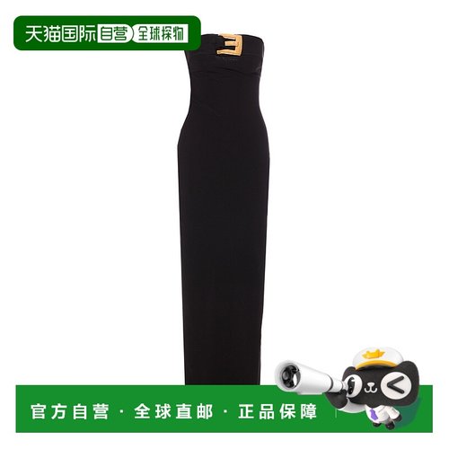 香港直邮BALMAIN 女士连衣裙 RG080JL050PA SS2026 黑色长裙