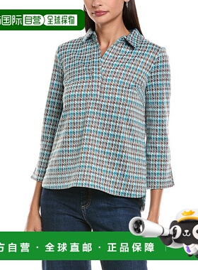 自营tyler boe Emme Jacquard Popover上衣-蓝色 美国奥莱直发