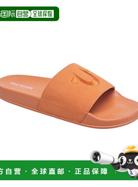 自营True Religion男士ASAP标志幻灯片-橙色拖鞋 美国直发奥莱