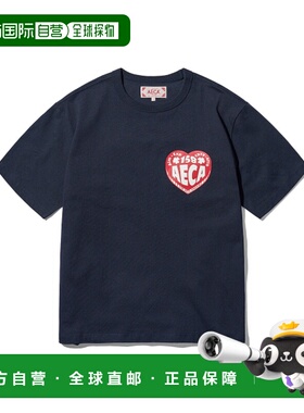 韩国直邮AECA 男士T恤AWCMSSBDTTSST006C0LB AECA LOVE HALF SLEE