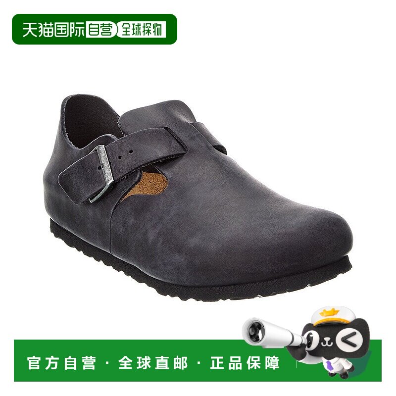自营Birkenstock London Oiled Leather Clog - black 美国奥莱直