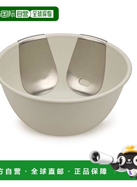 【日本直邮】Joseph Joseph 沙拉勺 20155 方便色拉碗 石白色