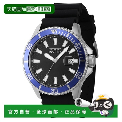 自营 Invicta 男式 45 毫米石英表 - 黑色 美国奥莱直发