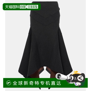 不对称棉质中长半身裙新款 1h可退 女士 香港直邮The Attico