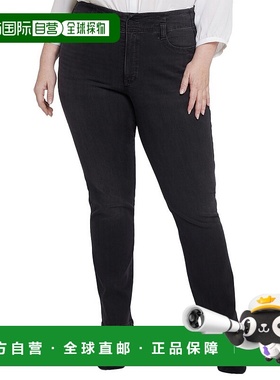 自营 NYDJ Plus Marilyn Cordoba Cliff高腰直筒牛仔裤-多码 美国