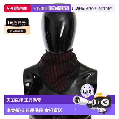 自营Costume National   Silk Branded Women's Scarf - black 美