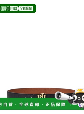 日本直邮Ralph Lauren Lauren 标志双面鹅卵石纹皮革腰带 [647329