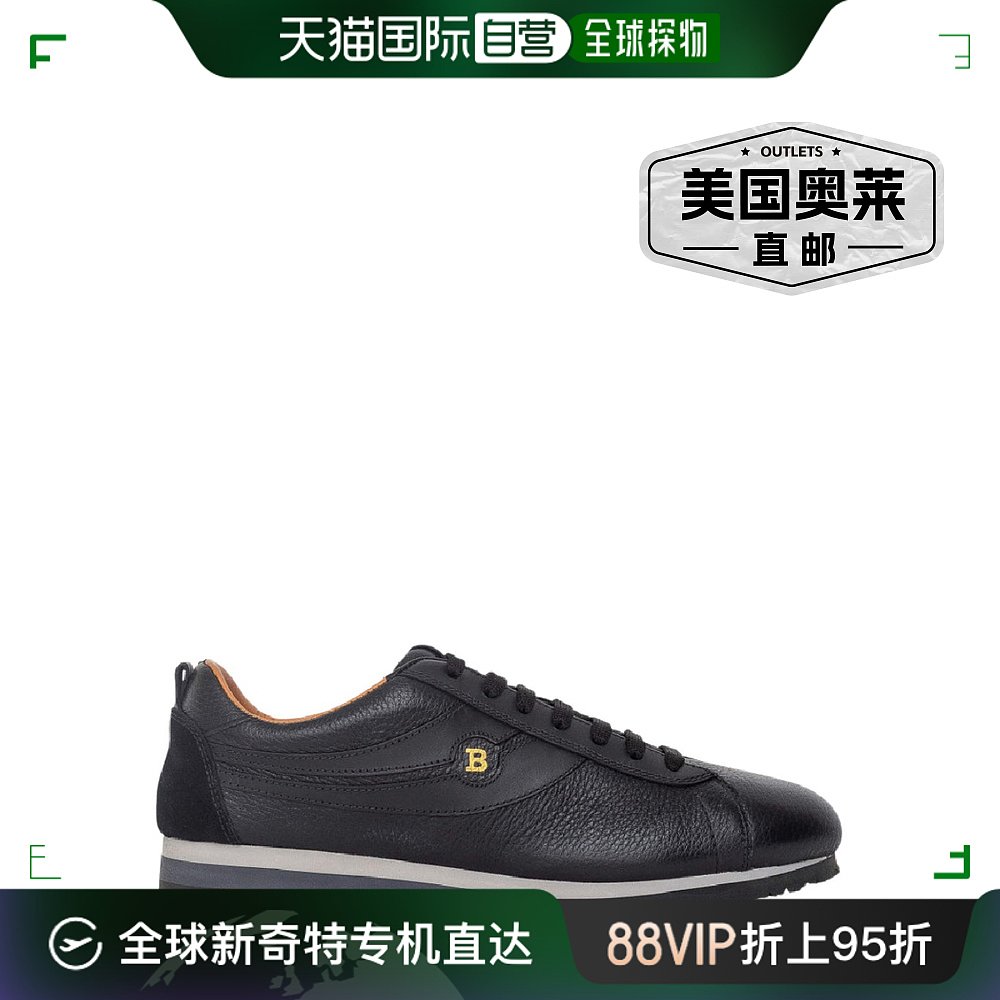 Bally Bredy 6222737 男士黑色鹿皮运动鞋 - 黑色 【美国奥莱】直