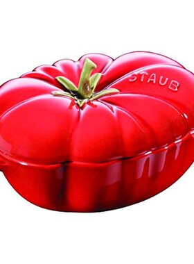 日本直邮Staub珐琅 番茄型耐热保存陶瓷容器12cm 红色40511-855