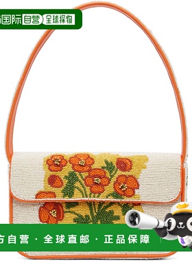 1h可退 香港直邮潮奢 Staud 女士 灰白色 Tommy Beaded 单肩包 H2